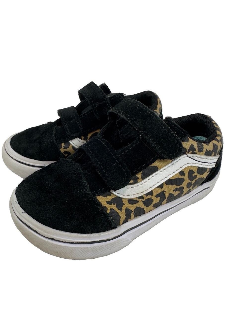 Vans Old Skool ComfyCush Toddler Girls Shoes Size 8 Leopard Print Sneakers V